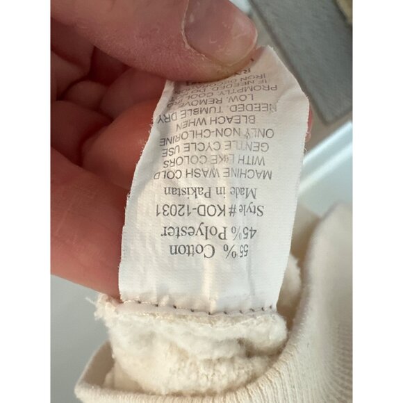 Vintage Havana Girls 14 Cream Sweatshirt With Yellow Smiley Face Embroidery L - Picture 4 of 4